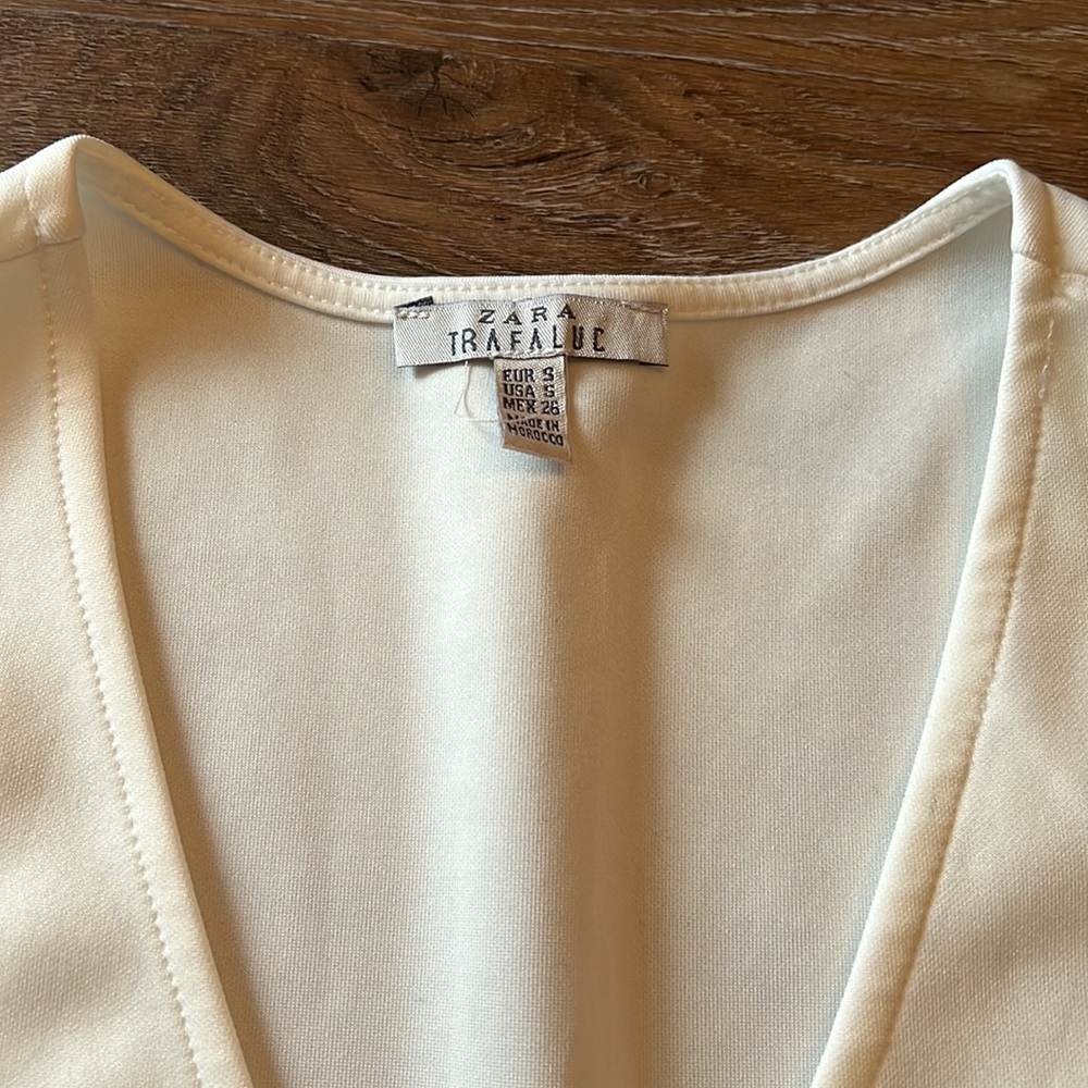 zara peplum crop top size s - Picture 2 of 3